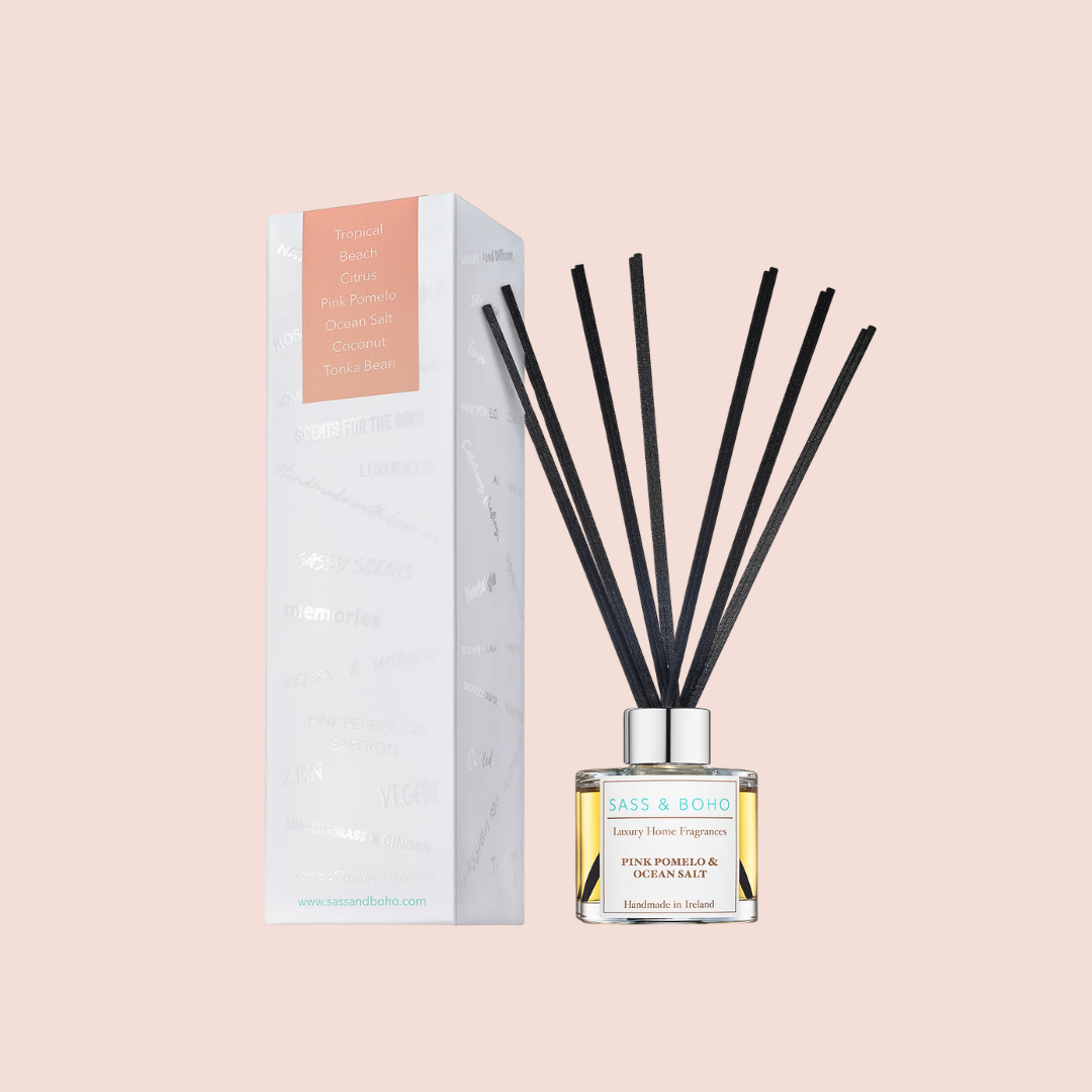 Sass &amp; Boho Pink Pomelo &amp; Ocean Salt Reed Diffuser